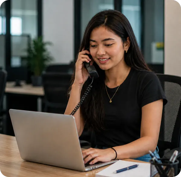 Xuno customer support representative helping a customer by phone