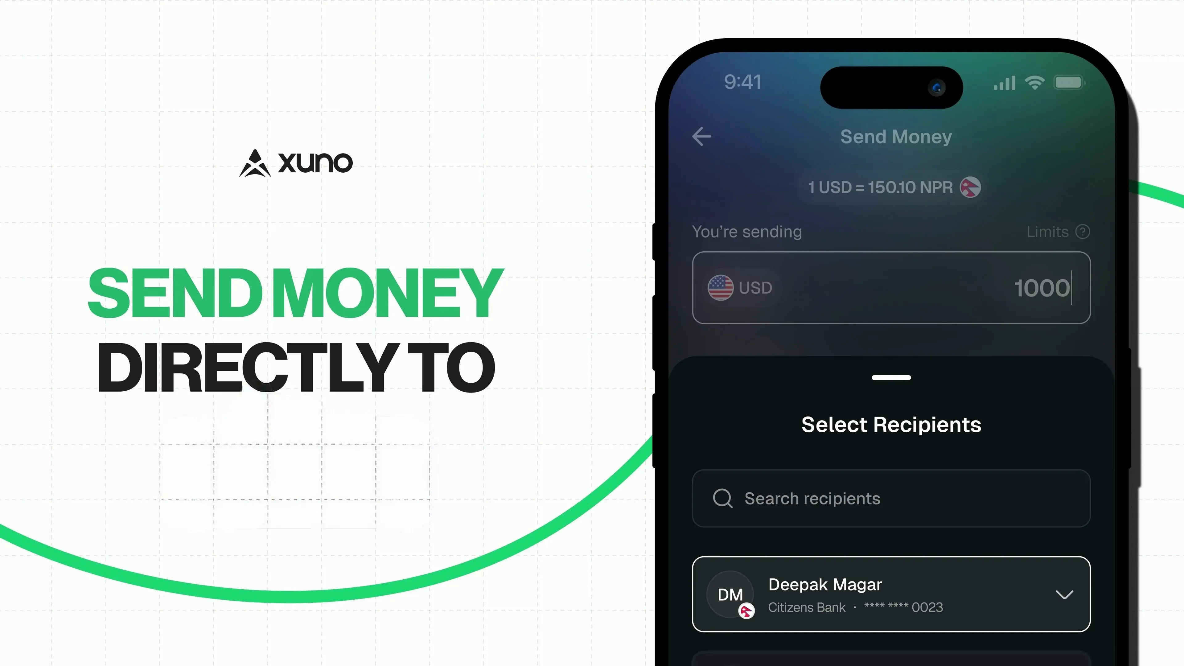 How to send money from the USA to Central Finance in Nepal with Xuno